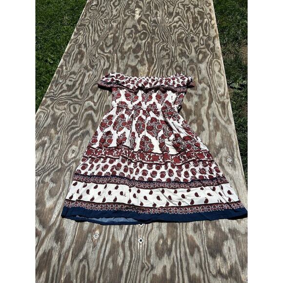 Mossimo Supply Co Womens‎ Dress Sz Xs Strapless Dress Boho Indie Summer Spring - Picture 7 of 9